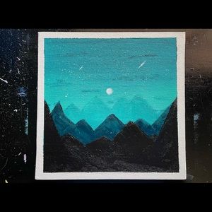 Mountain painting by Ryanchristyarts